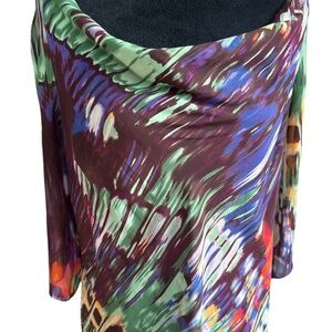 EUC EVAN PICONE Colorful Abstract Blouse
